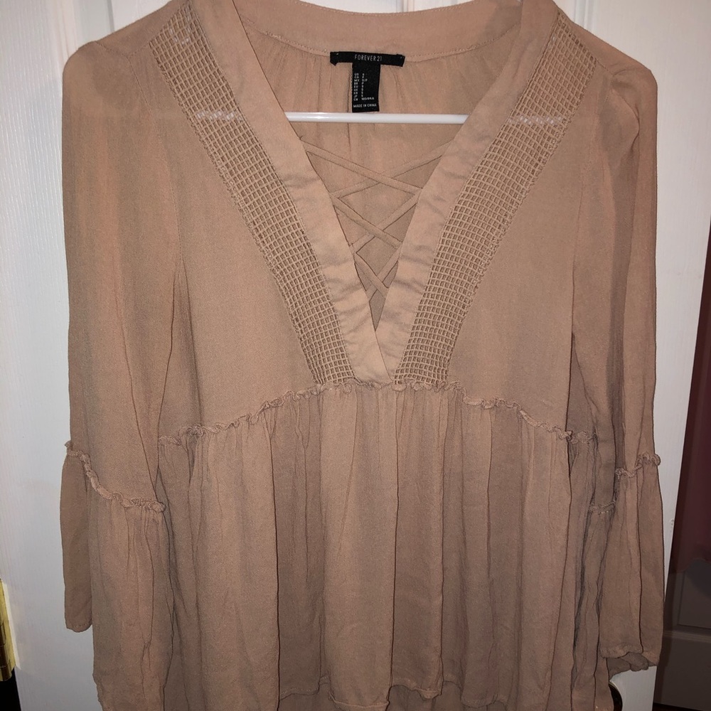 Forever 21 babydoll pink mauve top size small